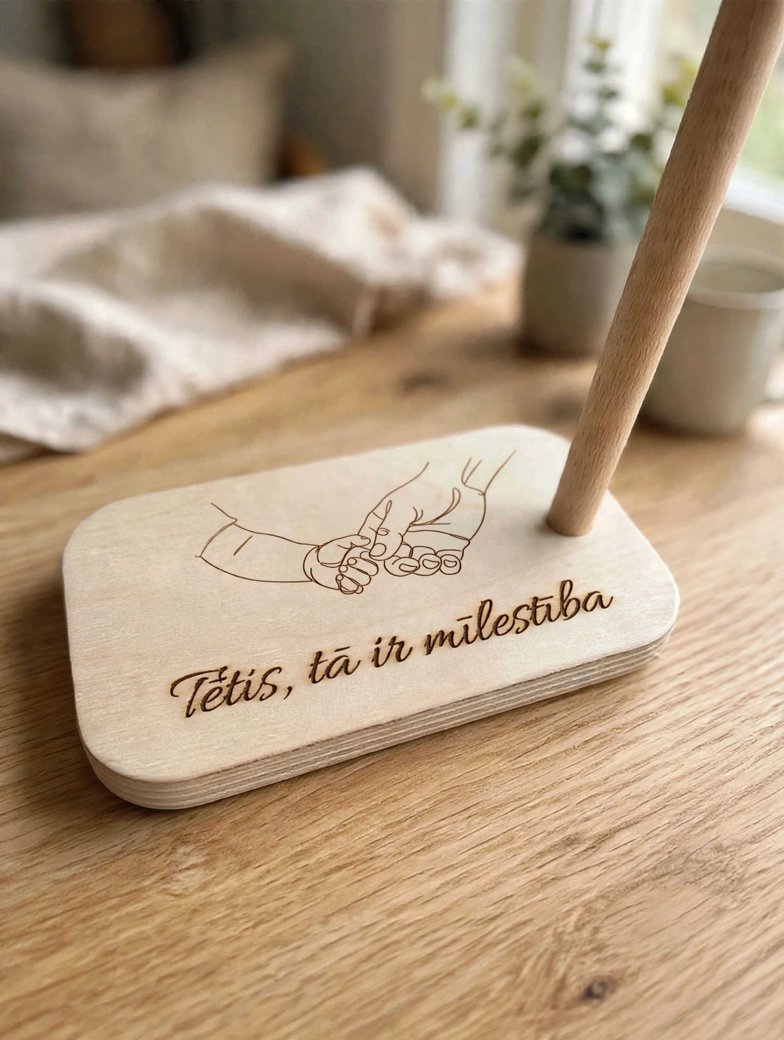 Personalizētas koka karotes ar portreta gravējumu – dāvana tētim - Image 2